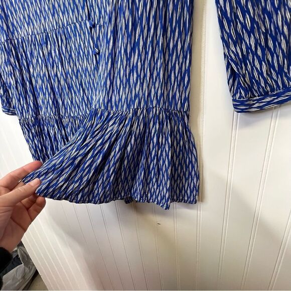 Anthropologie Maeve Lila Tiered Button Up Tunic Babydoll Blouse Size Medium - Picture 7 of 16